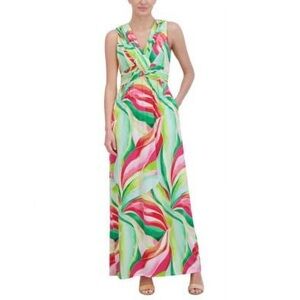 Jessica Howard
Women's Sleeveless V-Neck Knot-Front Maxi Dress